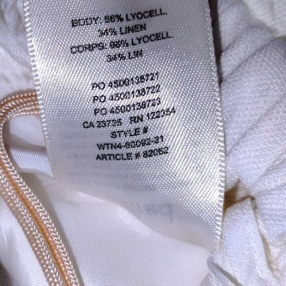 Aritzia Wilfed Womens Shorts Sz 12 White Sail Linen Short Elastic Tie Classicore - Picture 7 of 11